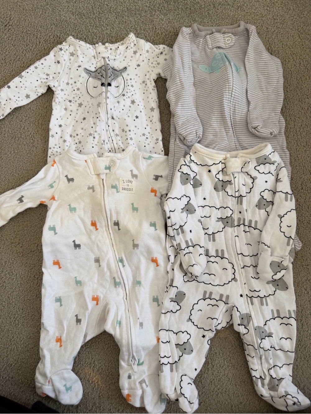 Newborn One-Piece Footed Pajamas